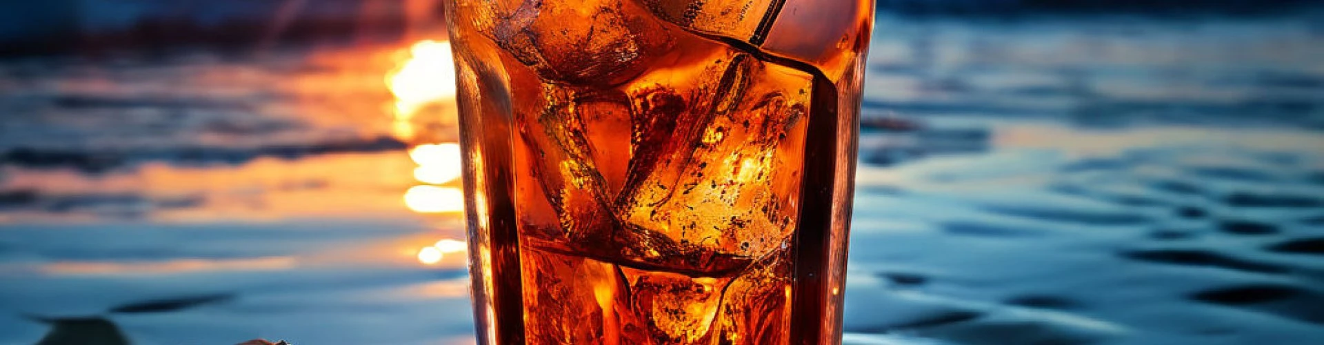 iced-cold-black-coffee-ice-cubes-visible-set-against-a-hot-beach-on-background--